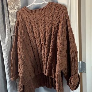 Chenille sweater 3/4 length sleeves